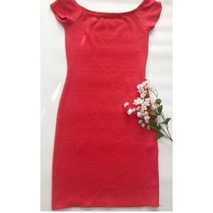 Tangerine fitted dress